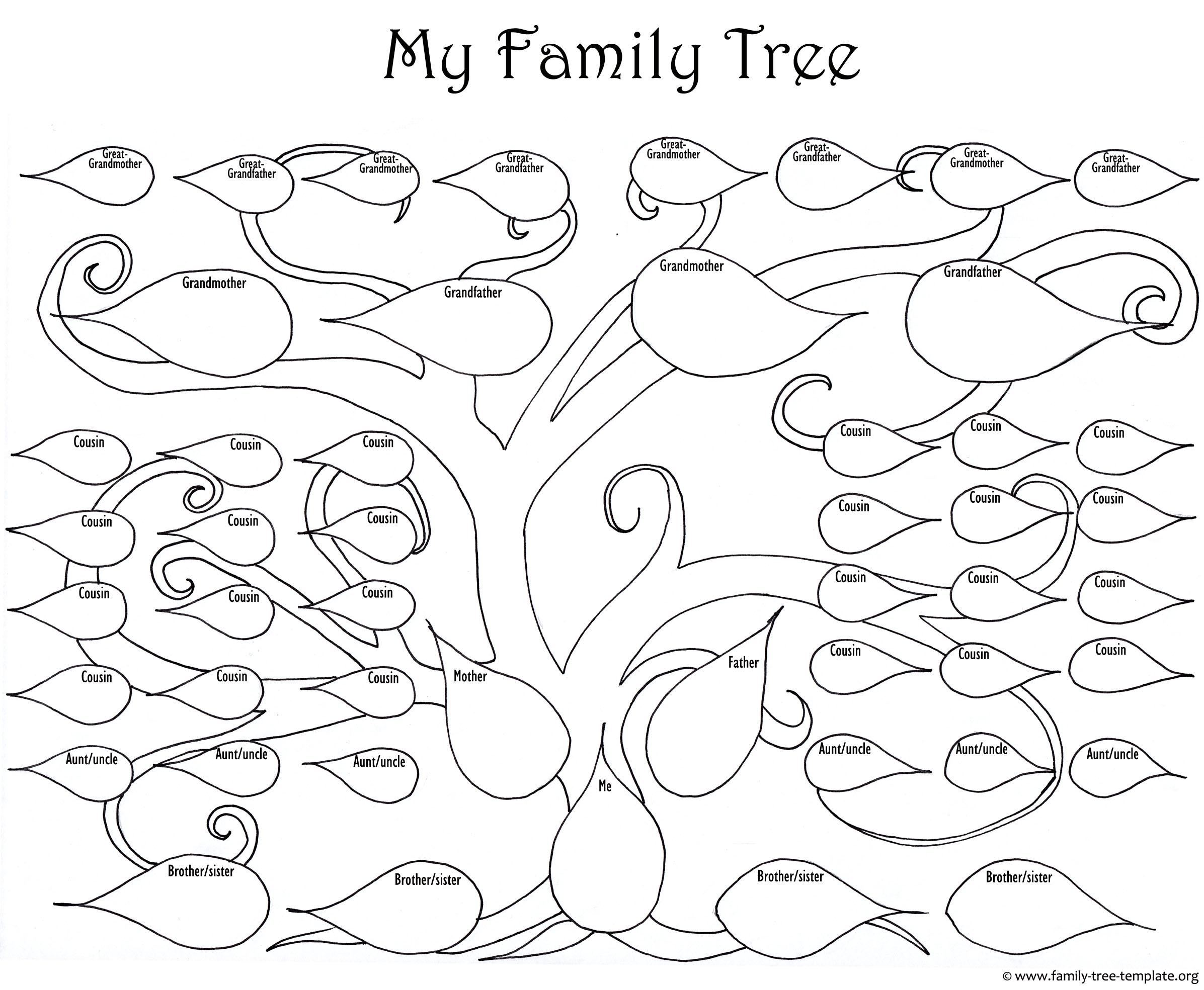 Simple Printable Family Tree Templates