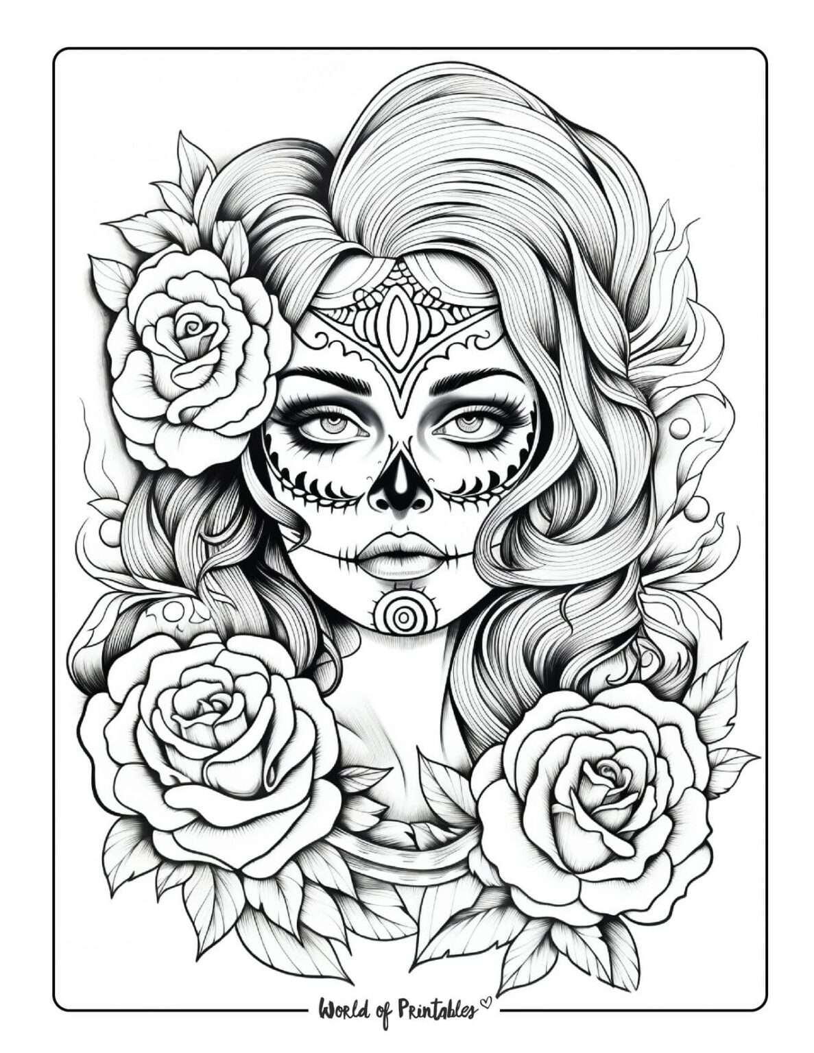 Skull Coloring Pages World Of Printables