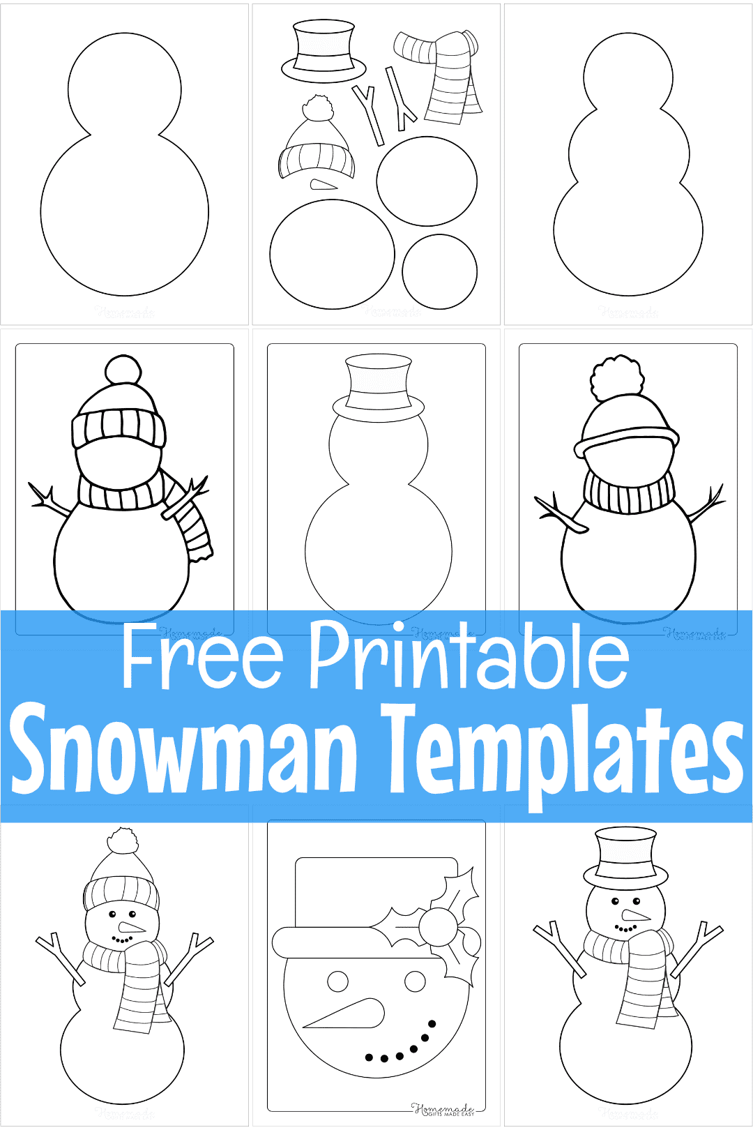 Snowman Template Free Printable
