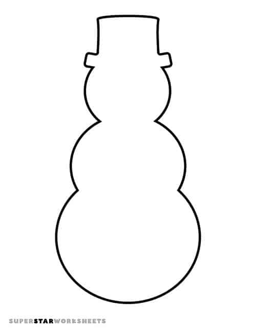 Snowman Templates Superstar Worksheets Snowman Coloring Pages 