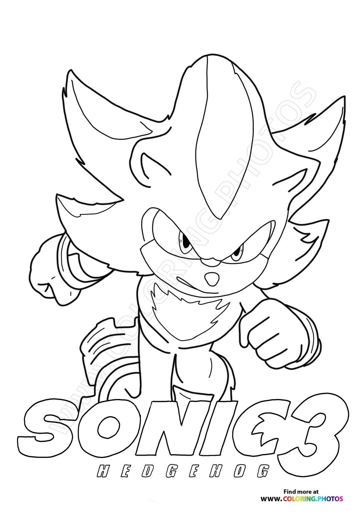 Sonic 3 Poster Coloring Pages For Kids