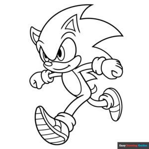 Sonic The Hedgehog Running Coloring Page Easy Drawing Guides