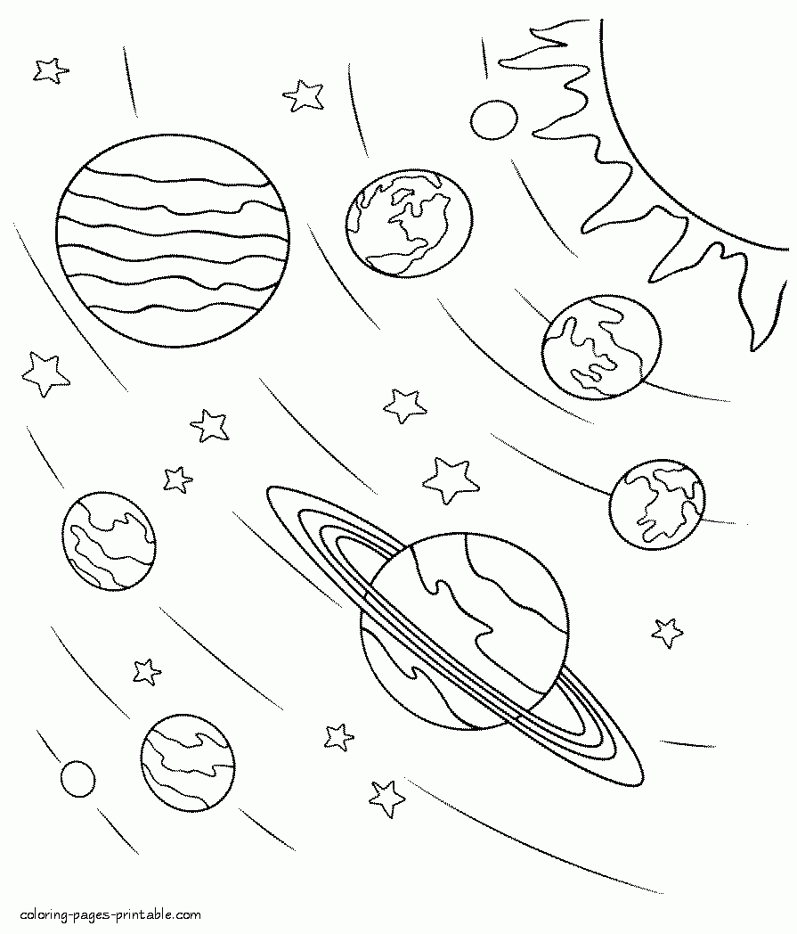 Space Coloring Pages COLORING PAGES PRINTABLE COM