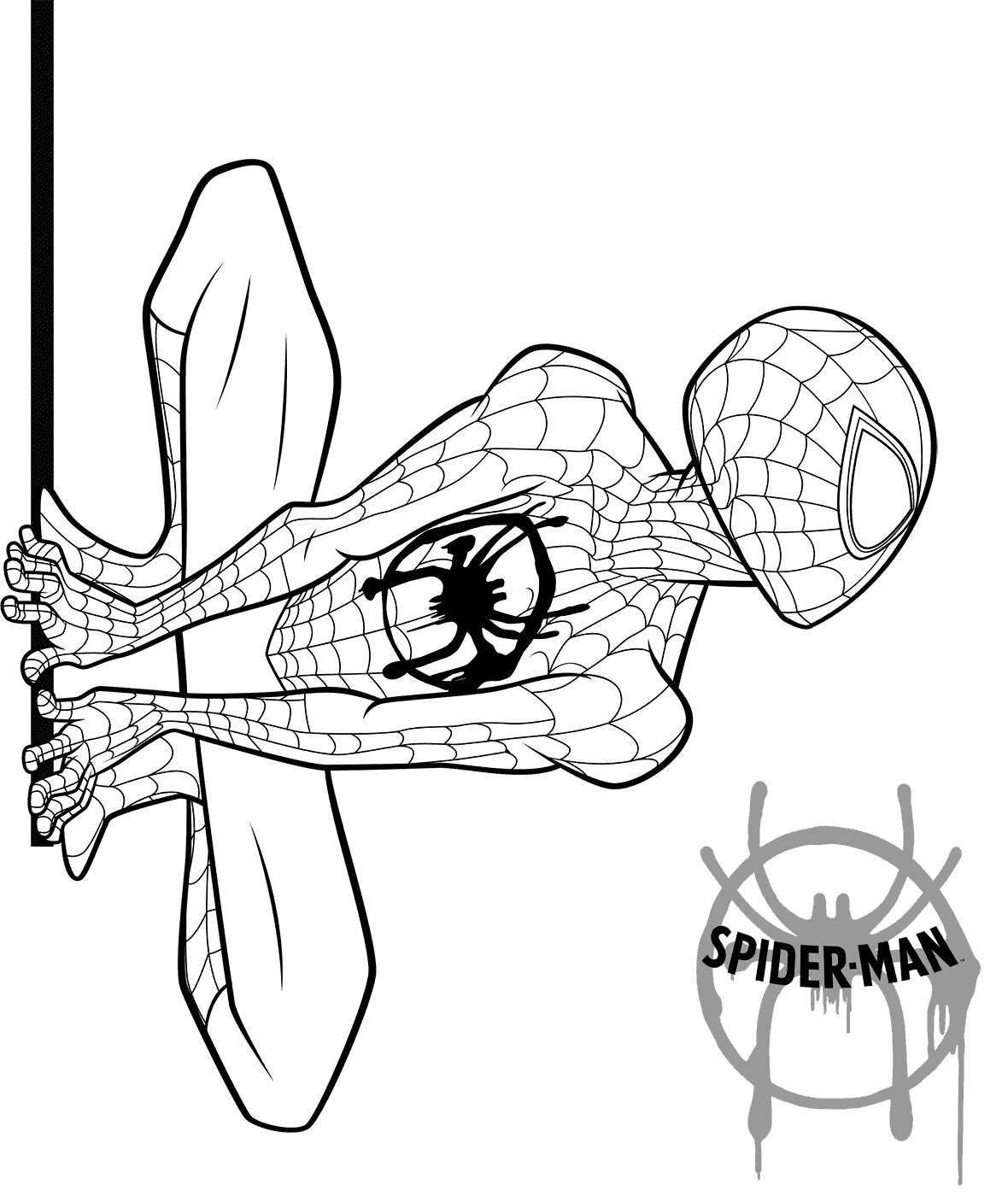 Spider Man Into The Spider Verse Coloring Pages Black And White Free 