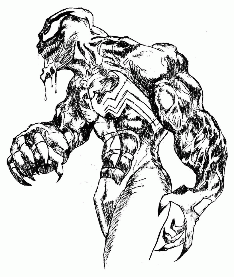Spiderman And Venom Coloring Pages Free Coloring Home