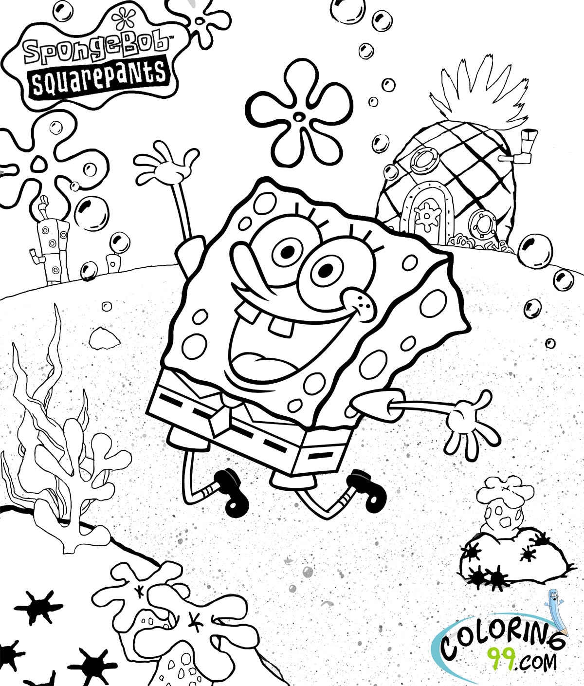 Sponge Bob Square Pants Coloring Pages Coloring Pages