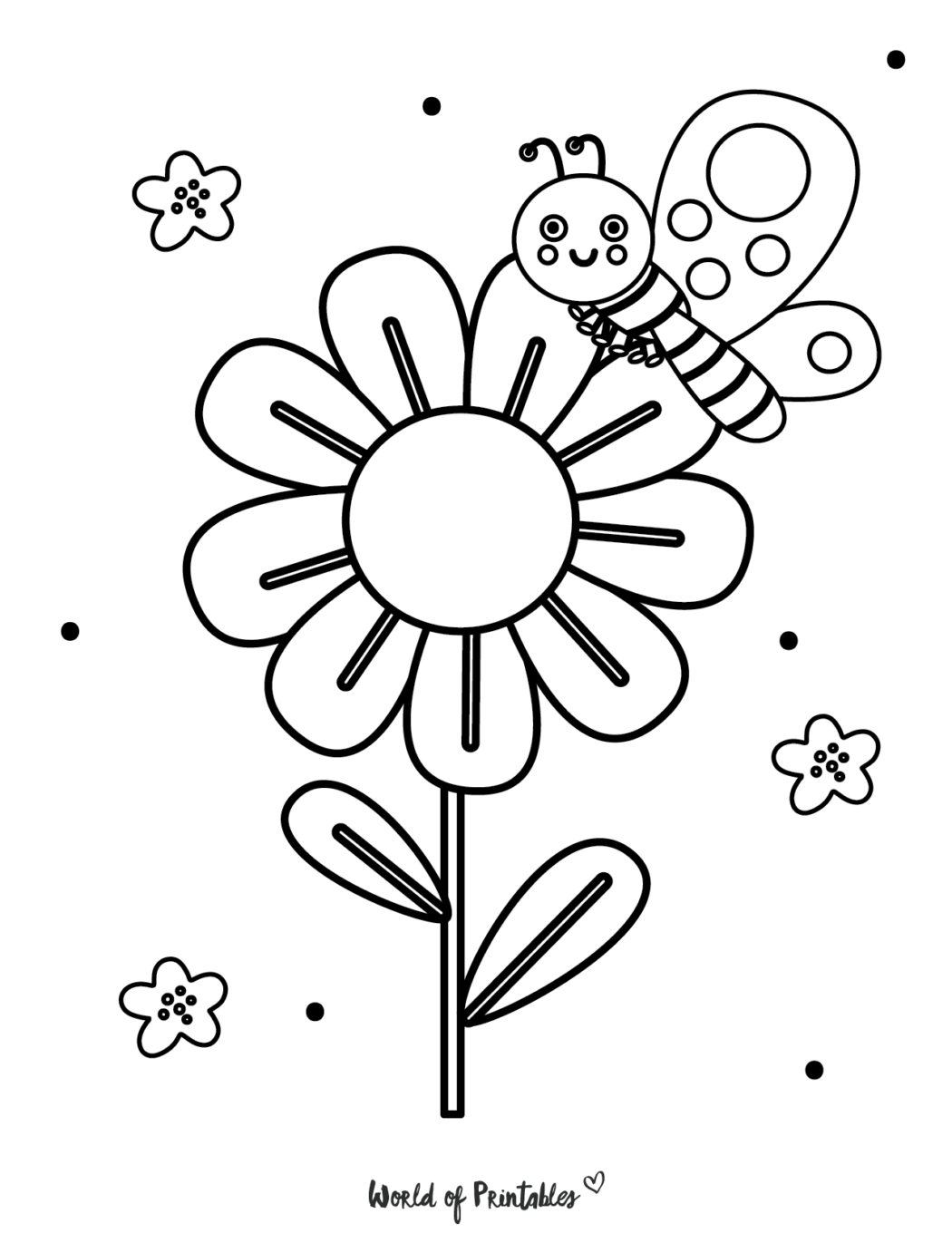 Spring Coloring Pages World Of Printables