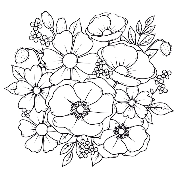 Spring Flower Coloring Pages Pre Free Printable Easy Pdf Infoupdate