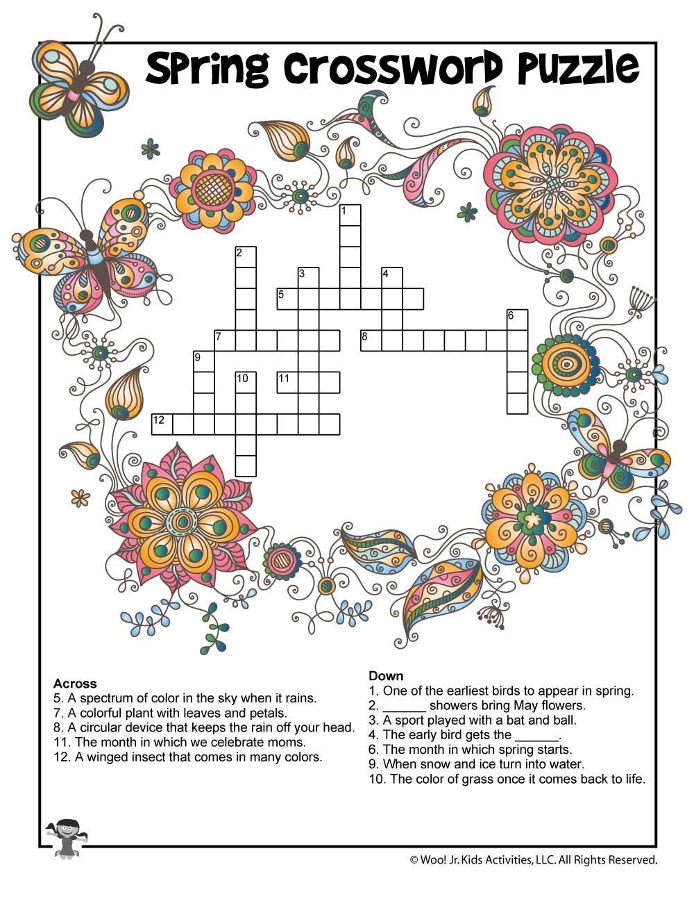 Spring Puzzles For Adults Printable James Crossword Puzzles