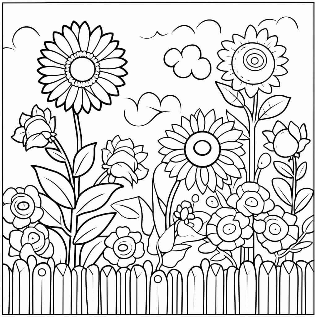 Springtime Pictures To Color free Printable Kokoprint