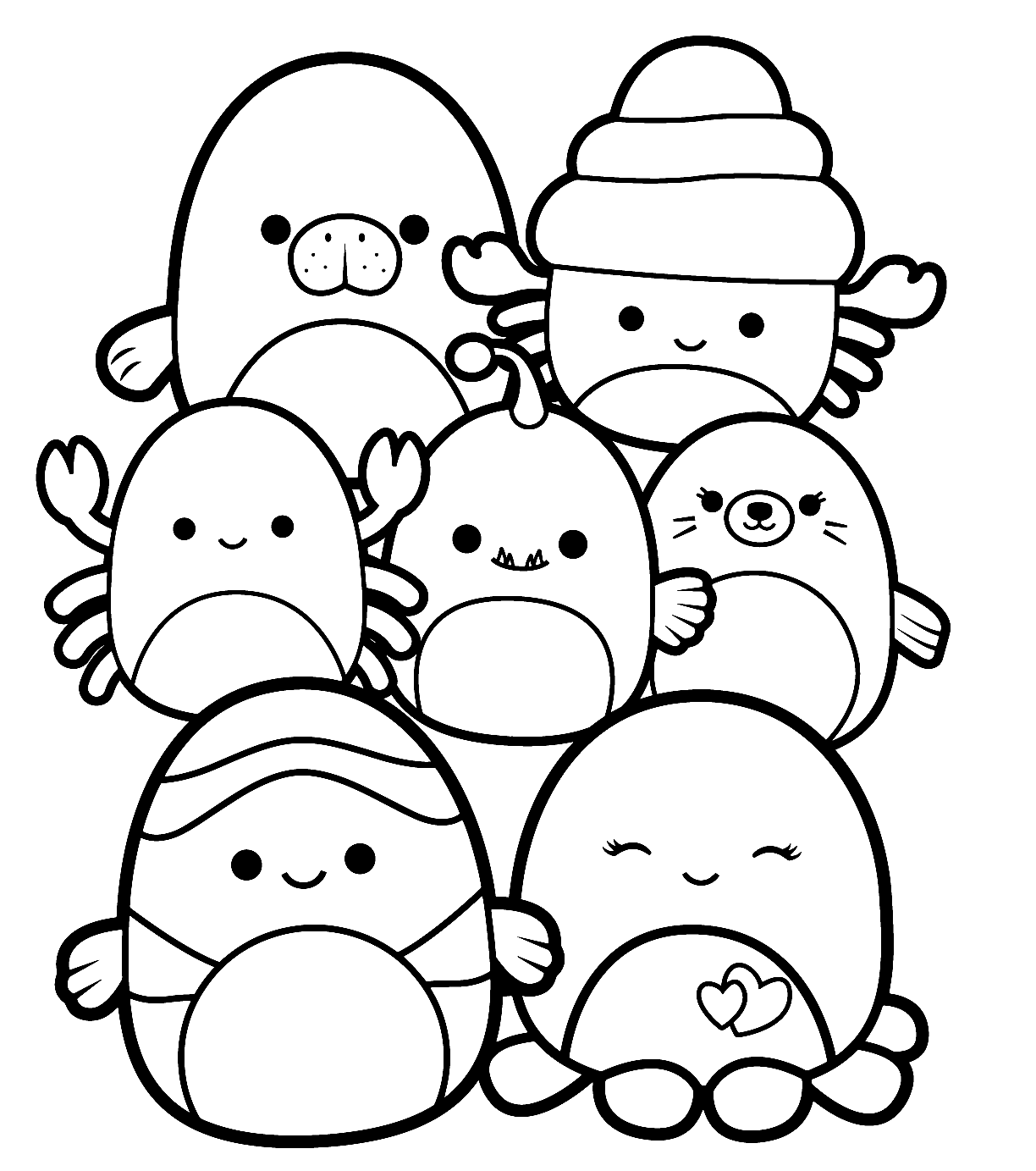 Squishmallow Coloring Page Printable Squishmallow Coloring 43 OFF