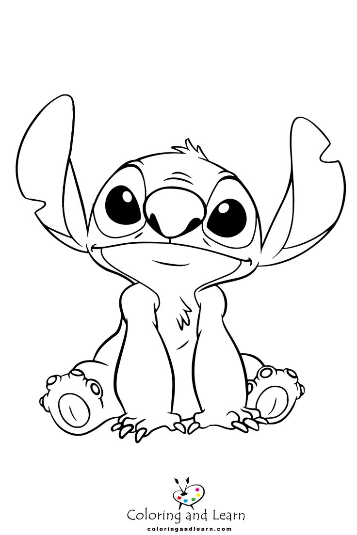 Stitch Coloring Pages Coloringandlearn In 2024 Stitch Coloring