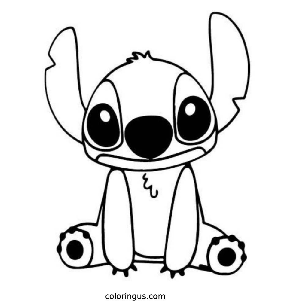 Stitch Coloring Pages Free Printable PDF
