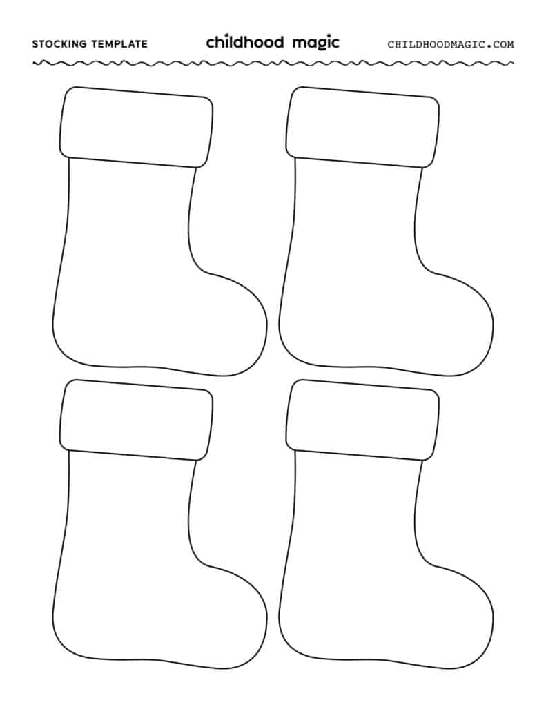 Stocking Template Free Printable Childhood Magic