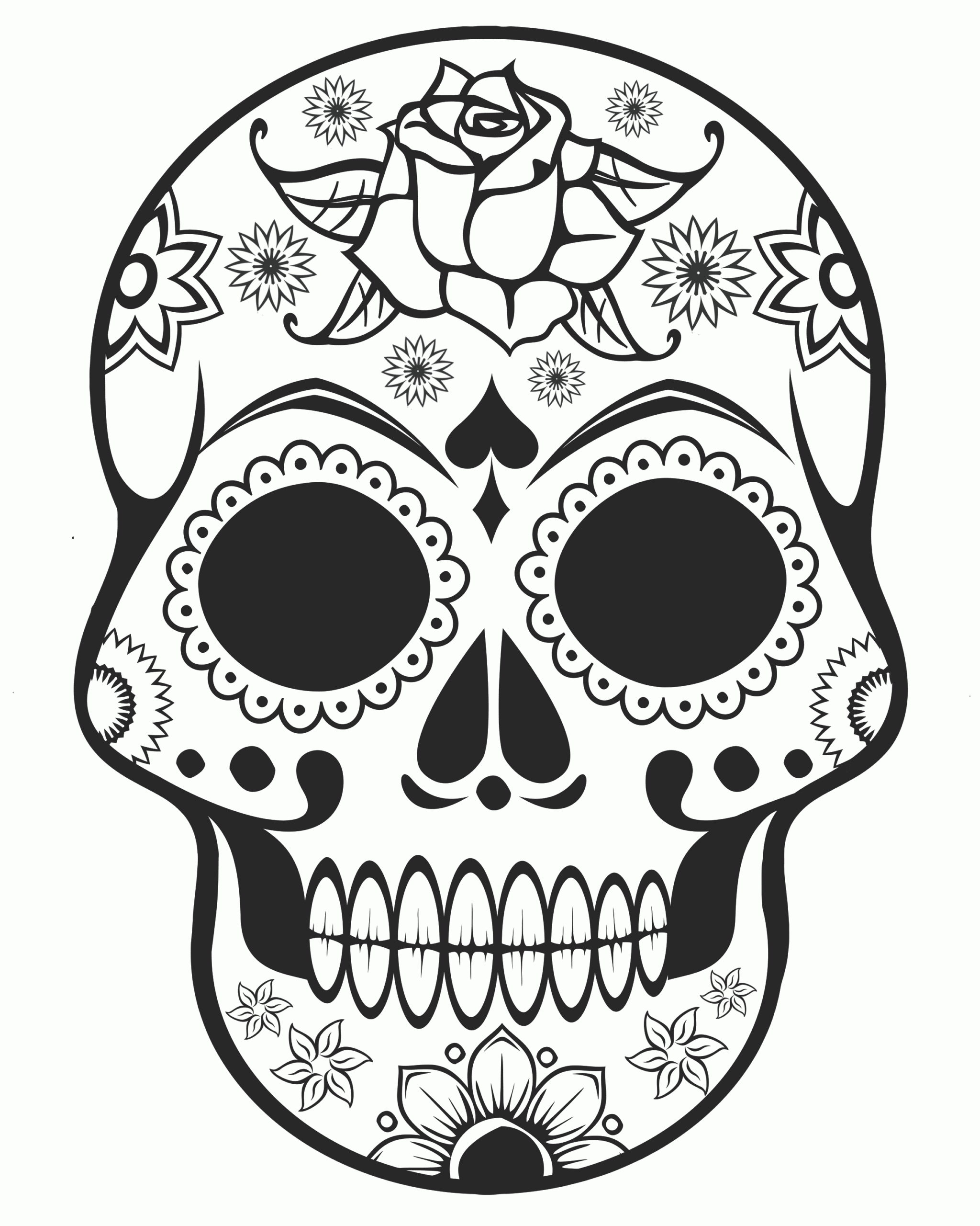 Sugar Skull Coloring Pages Download Coloring Home