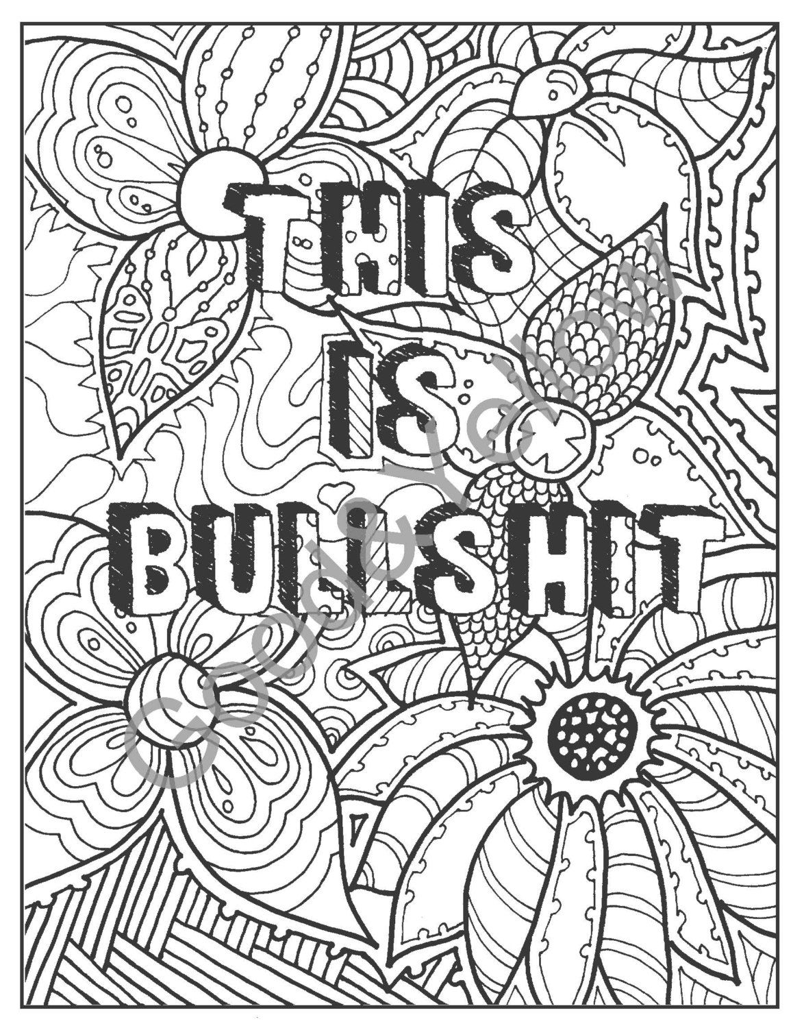 Swearing Coloring Pages