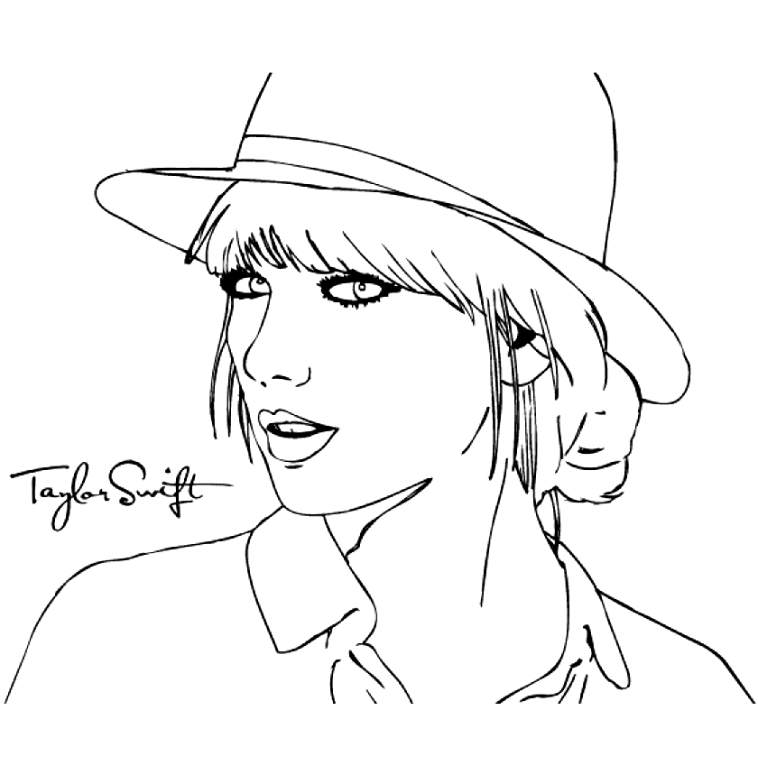 Taylor Swift Coloring Page Free Printable Coloring Pages