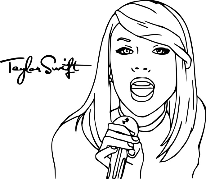Taylor Swift Coloring Page Free Printable Templates
