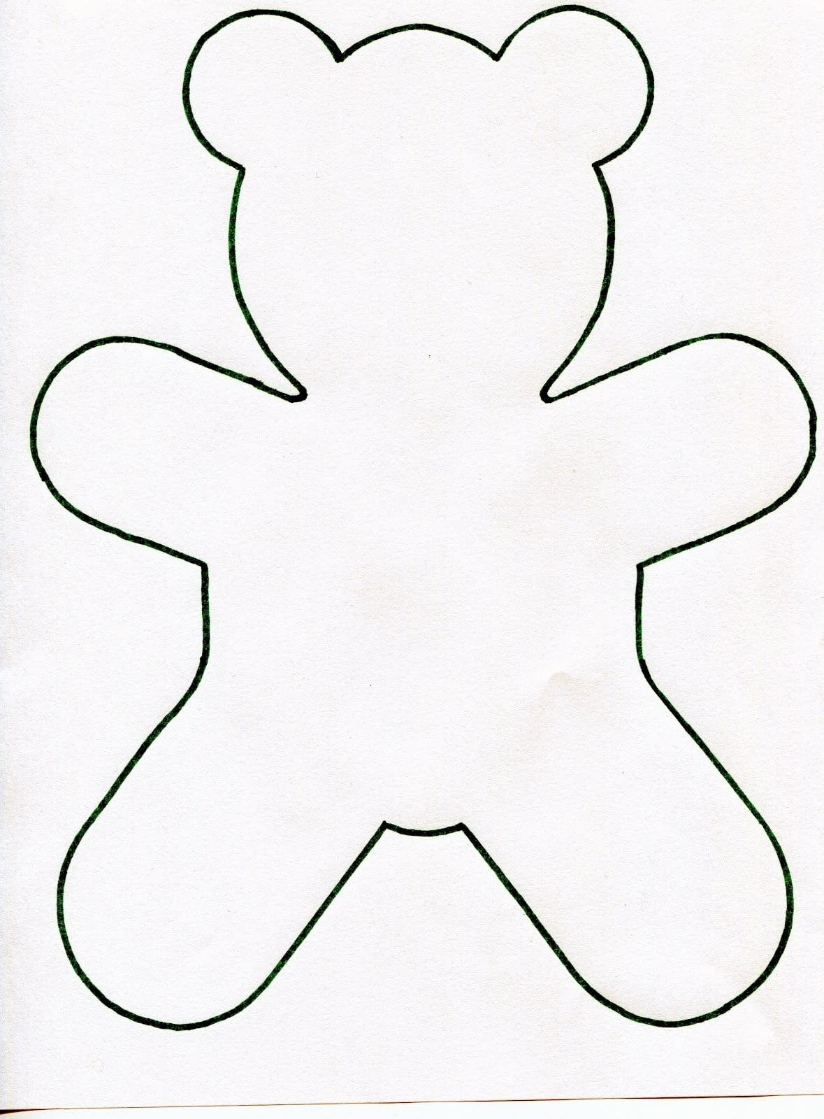 Teddy Bear Template ClipArt Best Free Printable