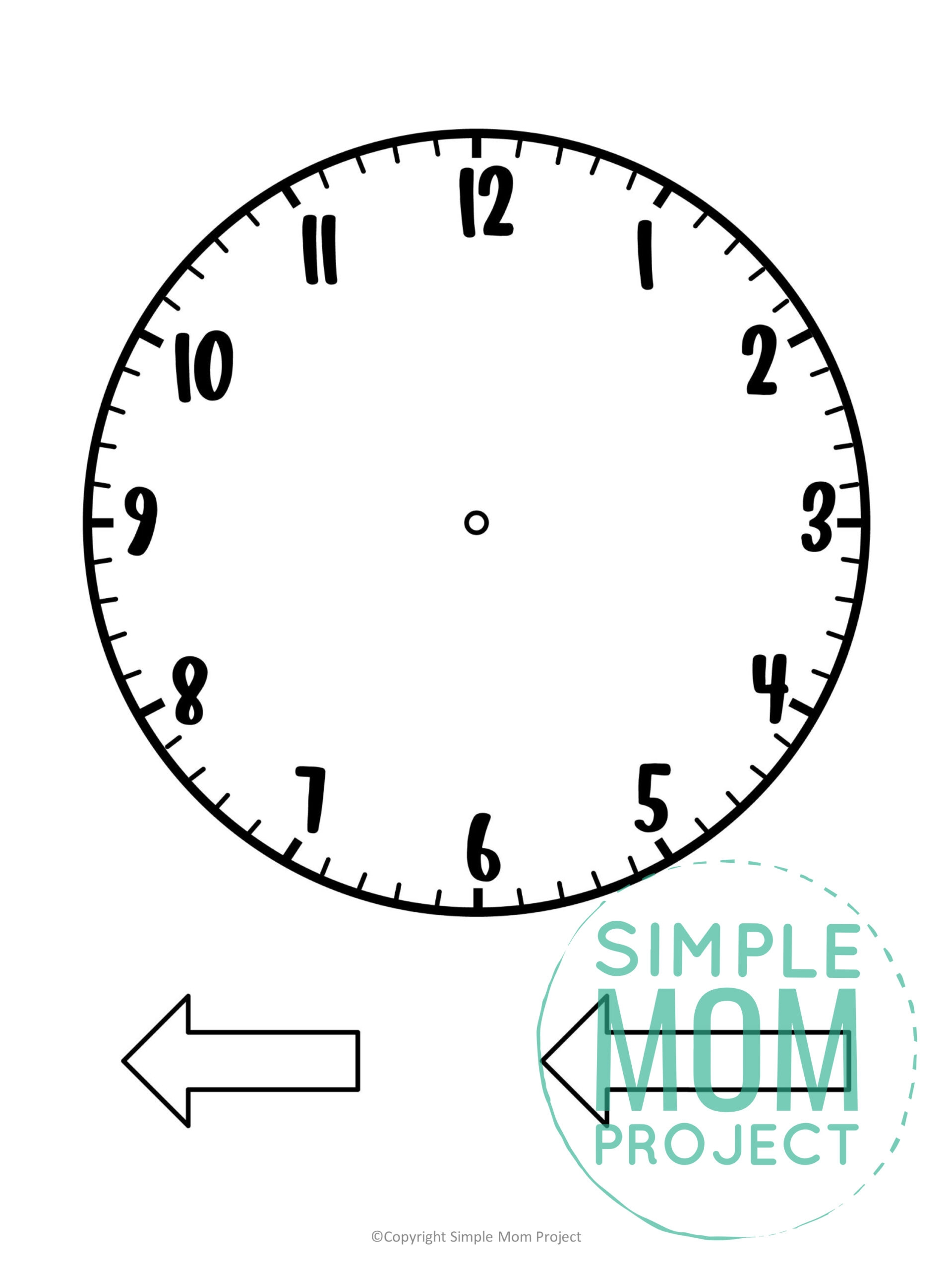 Template Clock Printable