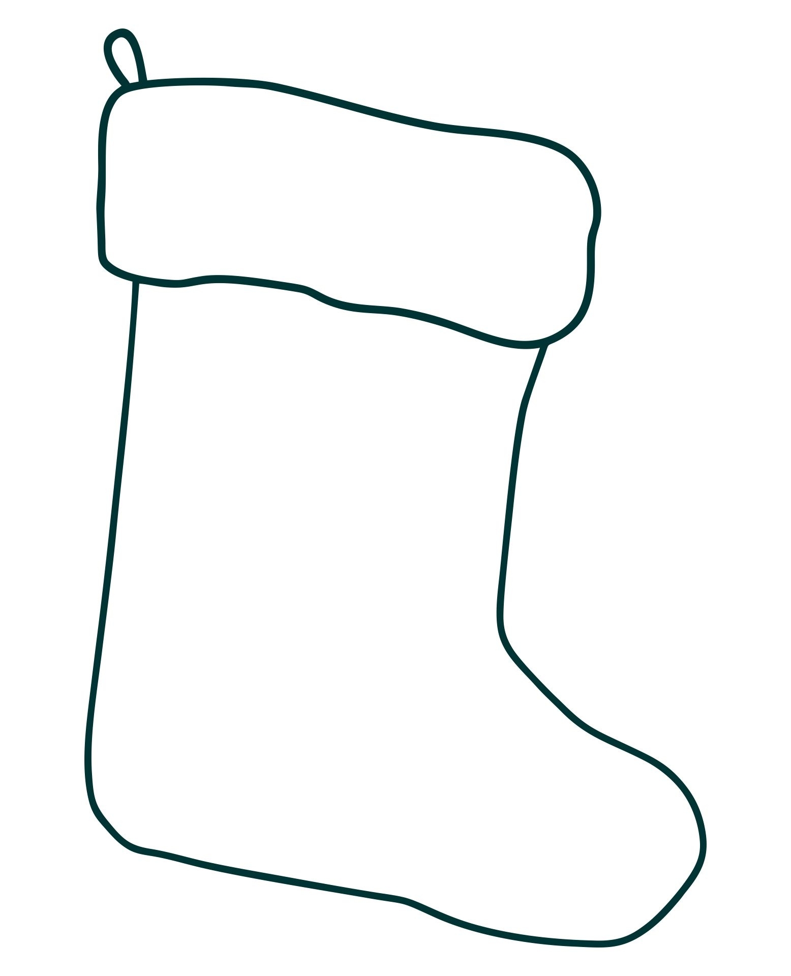 Template Print Free Printable Christmas Stocking Pattern FREE 