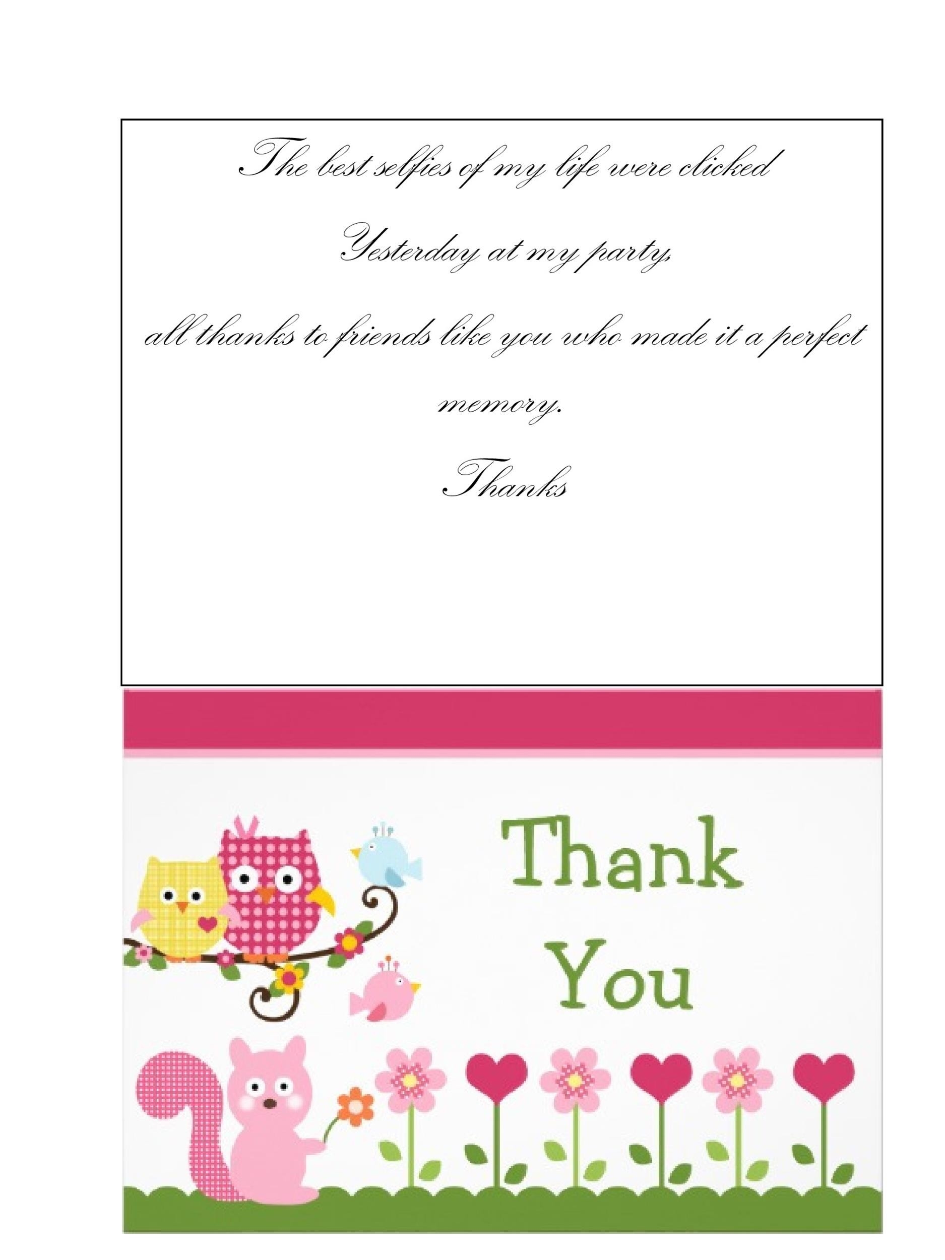 Thank You Note Template Free Printable Printable Templates