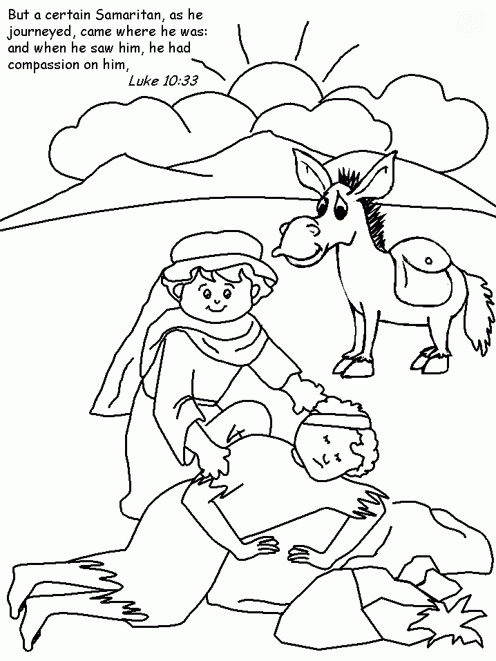 The Good Samaritan Coloring Pages Coloring Home