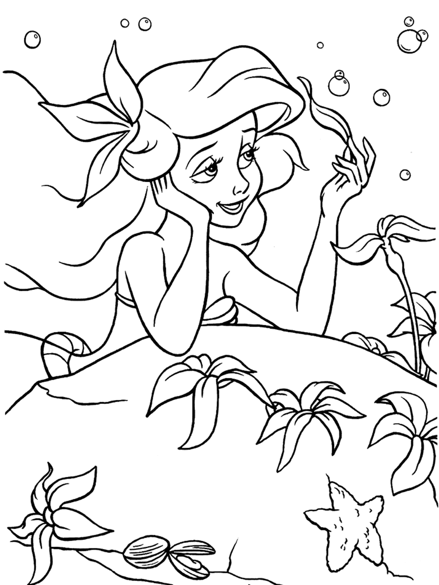 The Little Mermaid Coloring Pages Print And Color