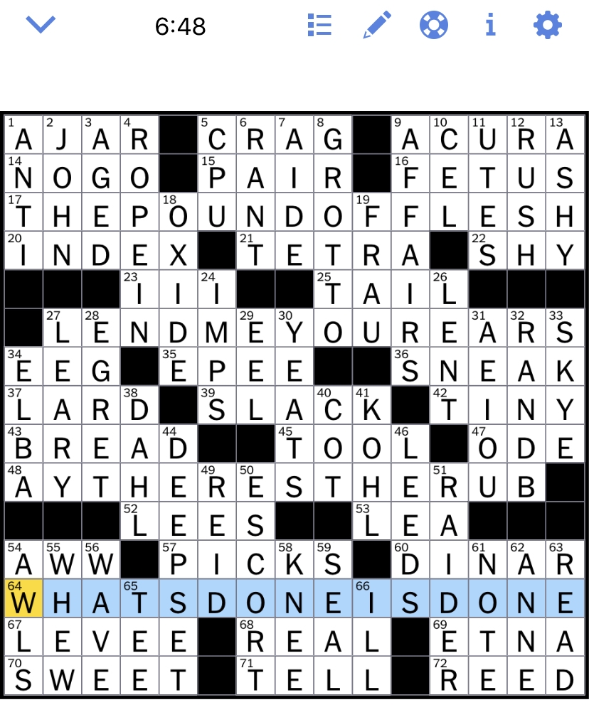 The New York Times Crossword Puzzle Solved Tuesday 39 s New York Times 
