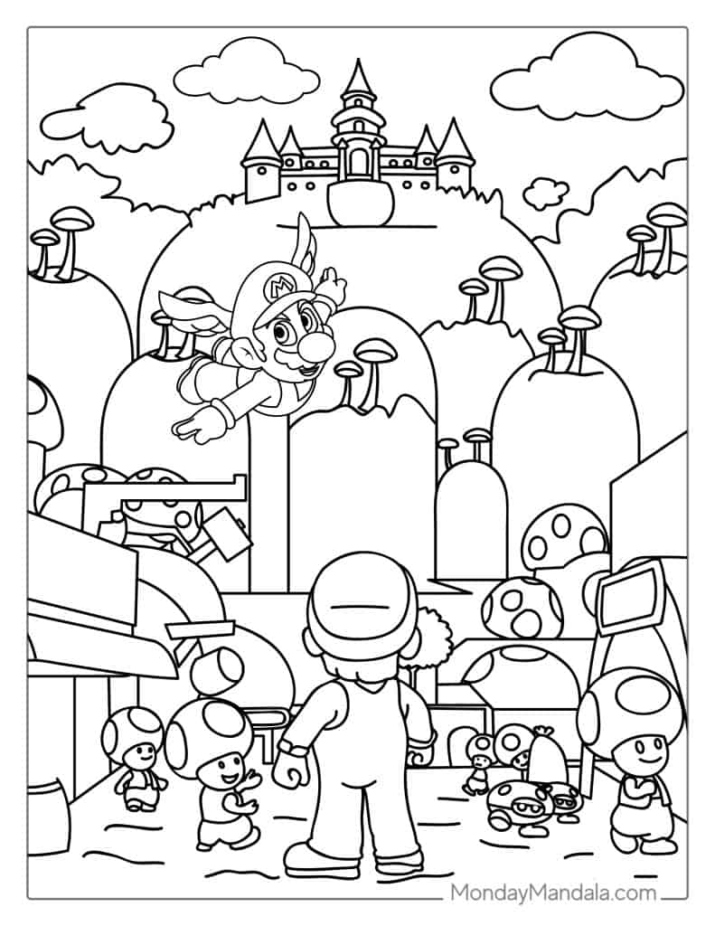 The Super Mario Bros Movie Coloring Pages Coloring Home