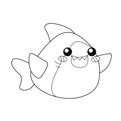 Thicc Shark Lankybox Coloring Page For Kids Free LankyBox Printable 