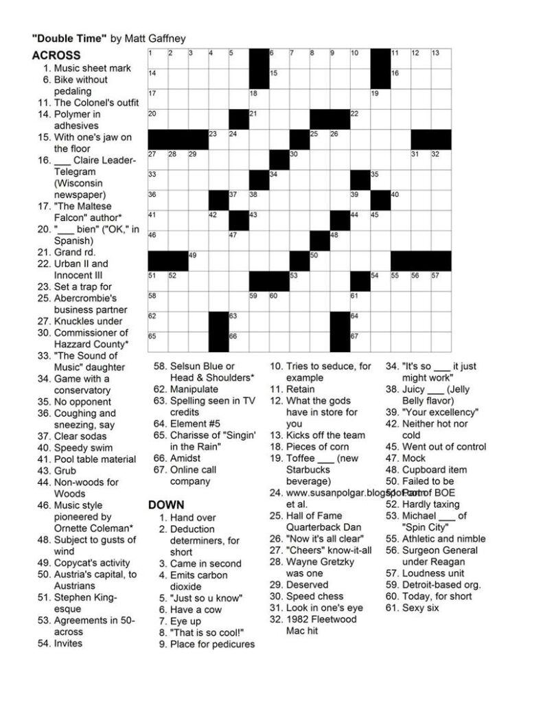 Thomas Joseph Crossword Puzzles Printable Free Crossword Puzzles