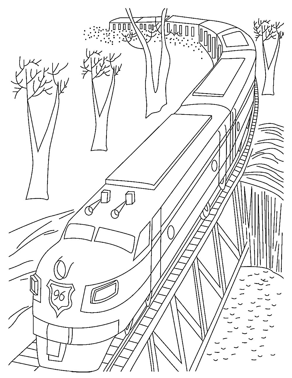 Train Free Coloring Page Free Printable Coloring Pages