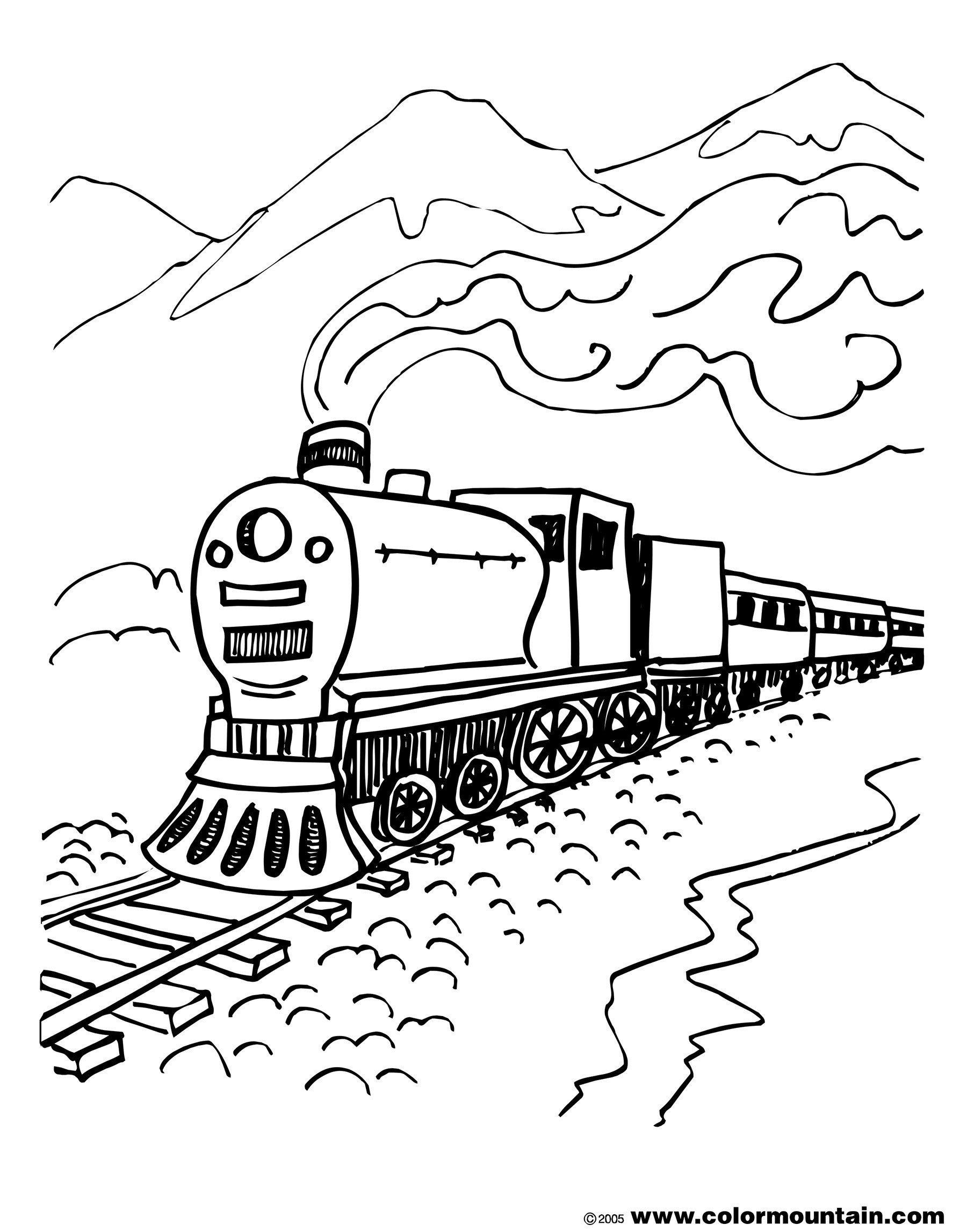 Train Printable Coloring Pages