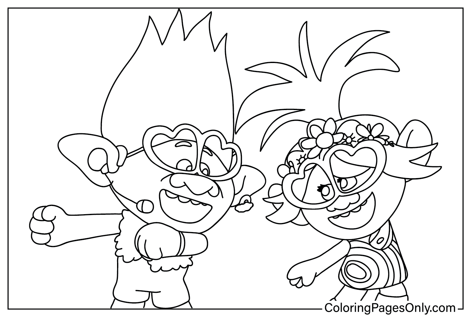 Trolls Band Together Coloring Pages To Printable Free Printable