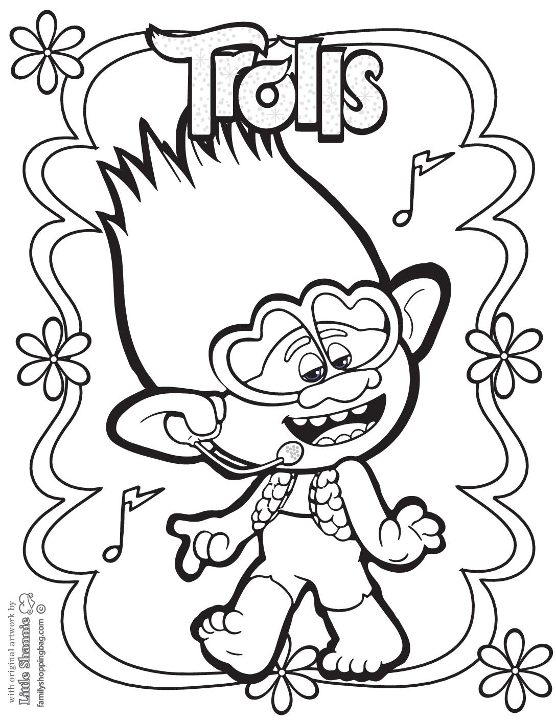 Trolls Coloring Pages Free Printable Free Printables Hub