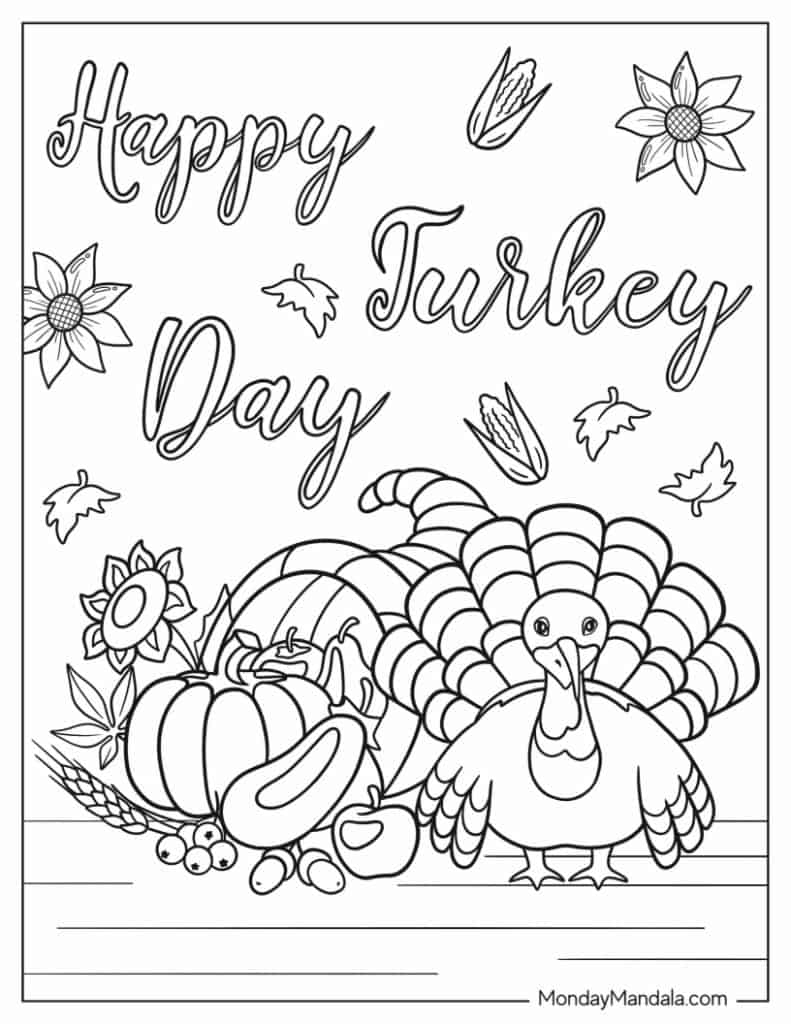 Turkey Coloring Pages Free Printable Infoupdate