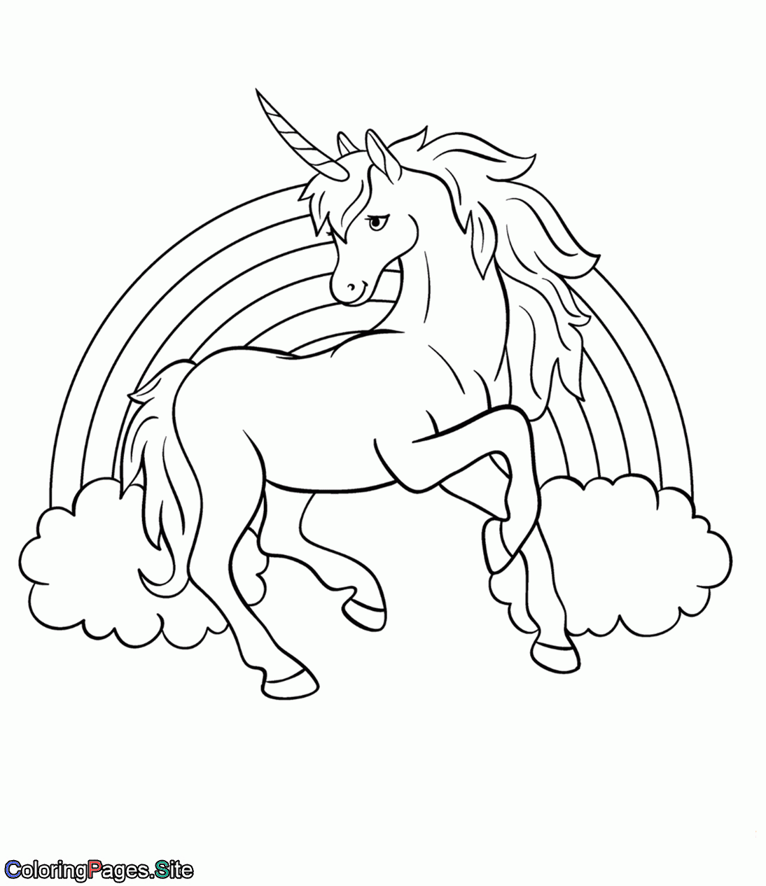 Unicorn Rainbow Coloring Page Online Coloring Pages Online