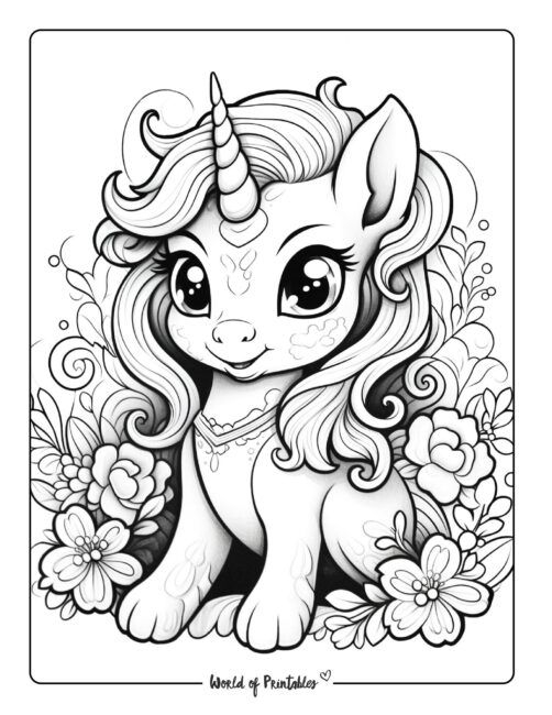 Unicorn Rainbow Printable Free Coloring Pages Polflinx