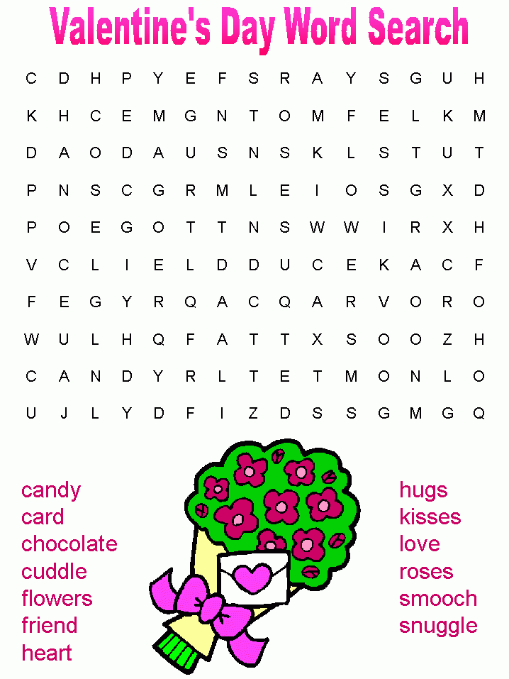 Valentine 39 s Day Crossword Puzzle Printable Printable Word Searches