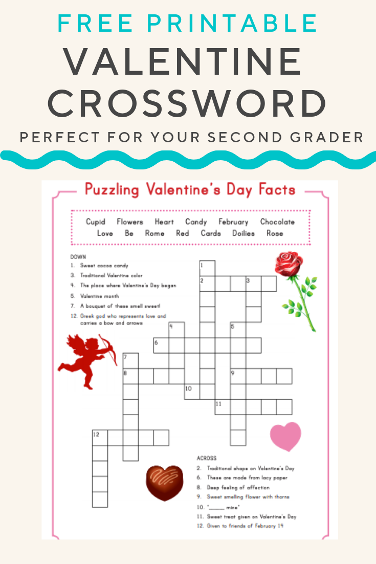 Valentine 39 s Day Crossword Puzzle Printable Printable Word Searches
