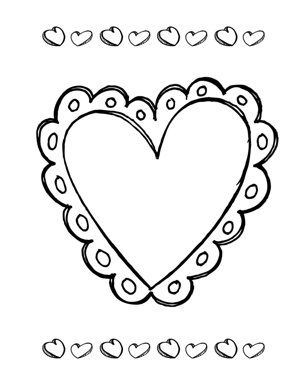 Valentine Heart Coloring Pages Printable