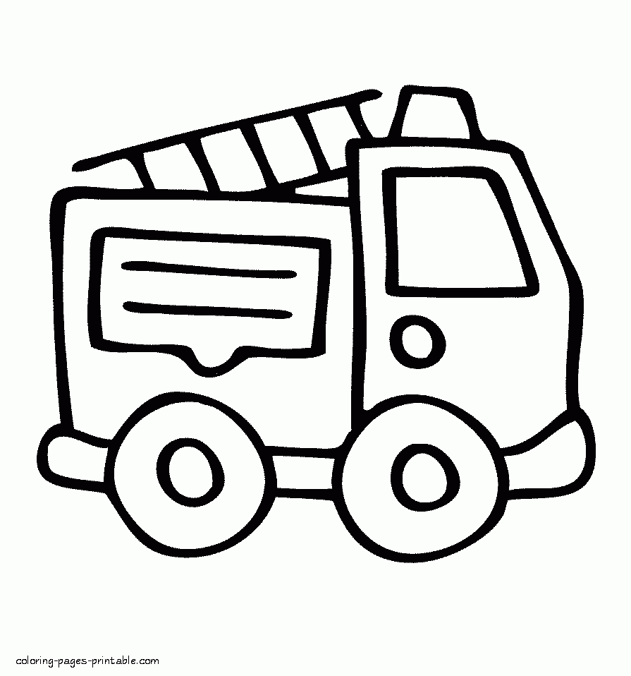 Very Easy Coloring Page Of Fire Truck COLORING PAGES PRINTABLE COM
