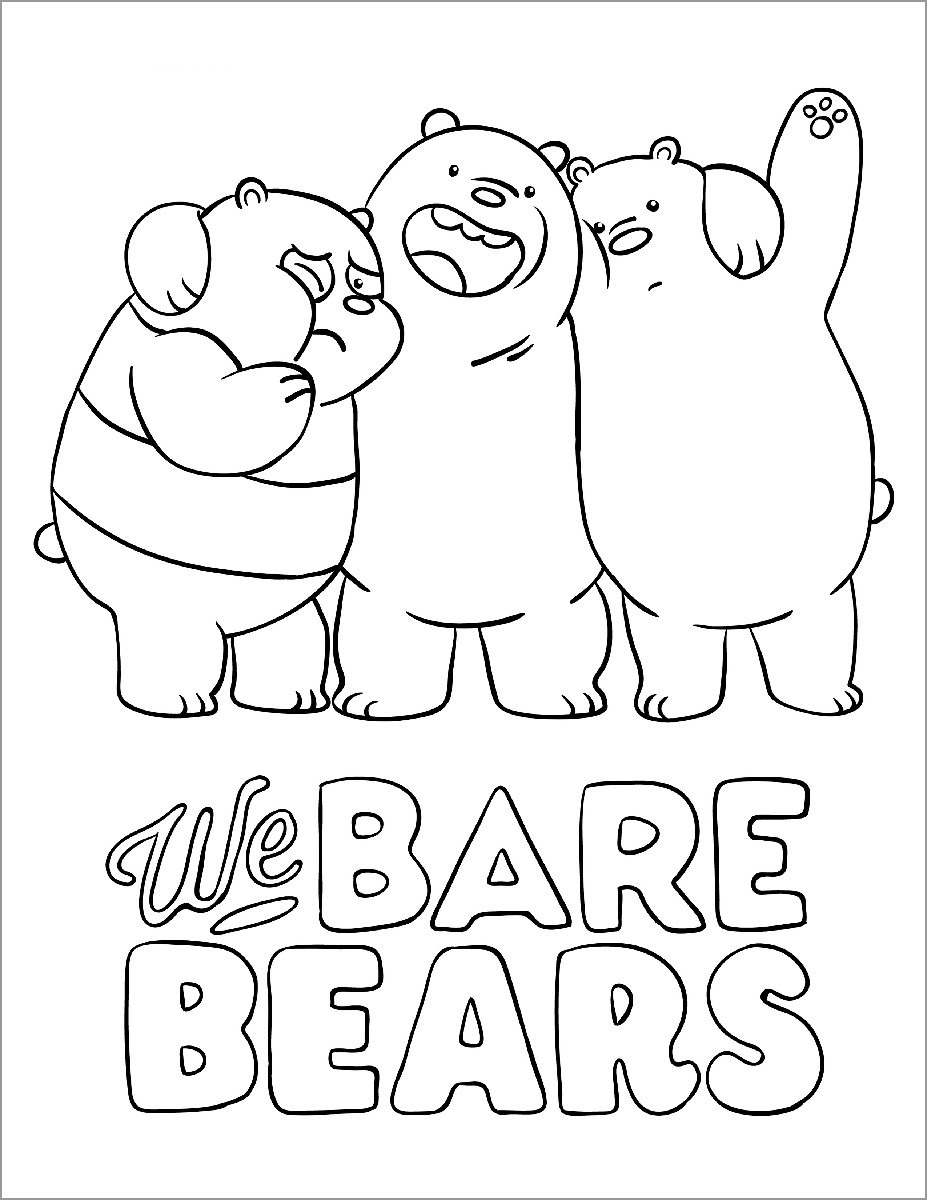 We Bare Bears Free Coloring Pages ColoringBay