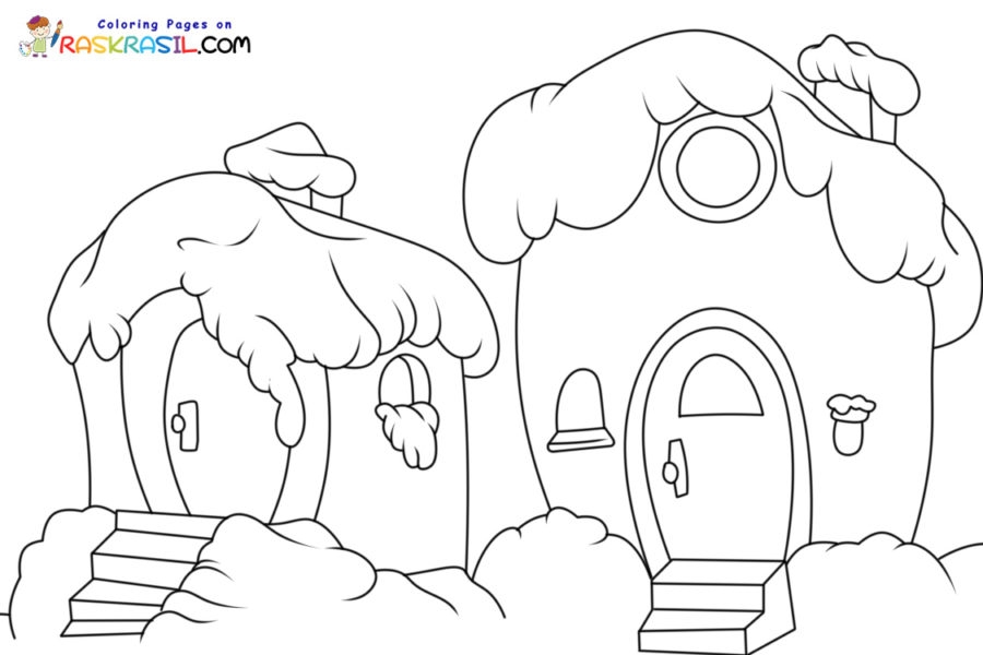 Whoville Houses Coloring Pages