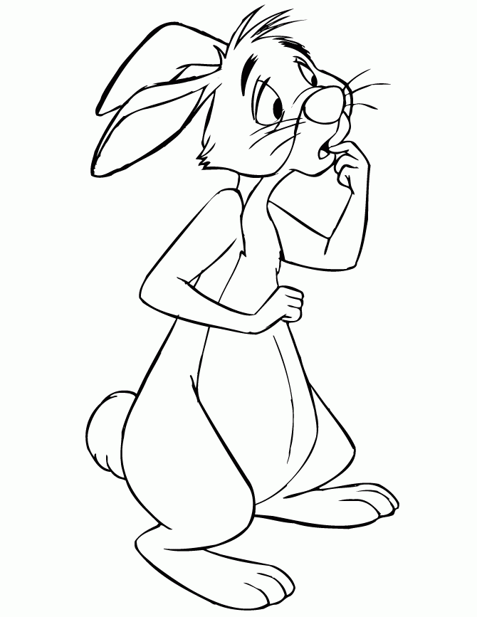 Winnie the pooh rabbit coloring page gif 670 867 Disney Coloring